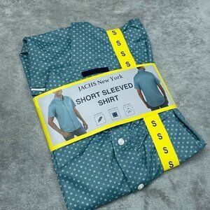 Jachs New York Men’s Short Sleeve Lightweight Shirt S Blue a0641